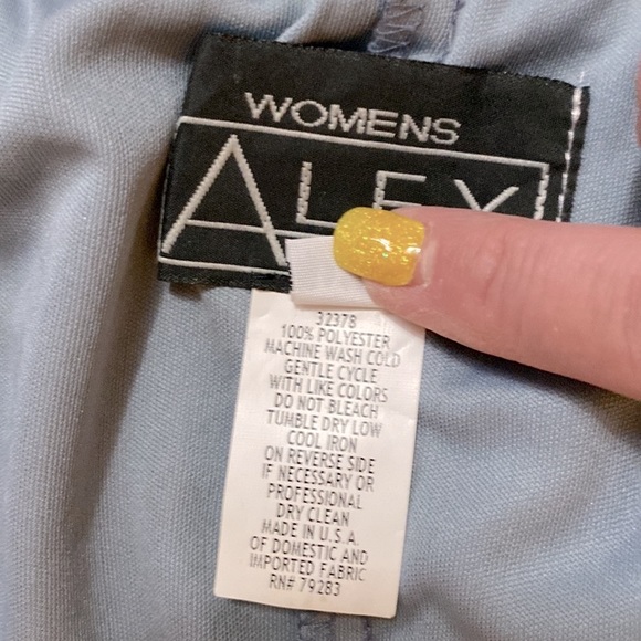 Alex Evenings women’s 3 pcs midi length lace / sequins gray skirt set size 1X - Picture 15 of 16